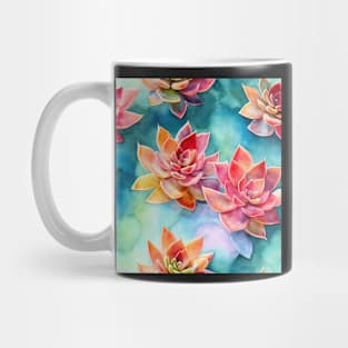 Watercolor succulent pattern Mug